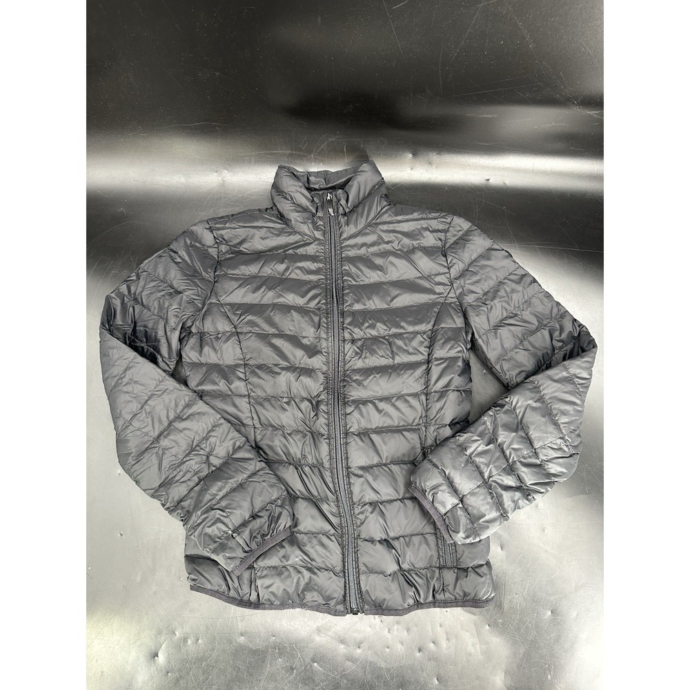 Armani Jeans Women's Down Puffer Jacket Size US 4 Small Black Quilted